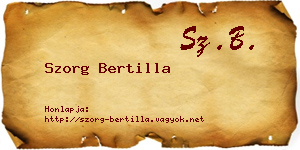 Szorg Bertilla névjegykártya